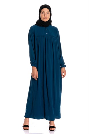 Düz Roba Büzgülü Manşet Gipeli  Elbise Elbise